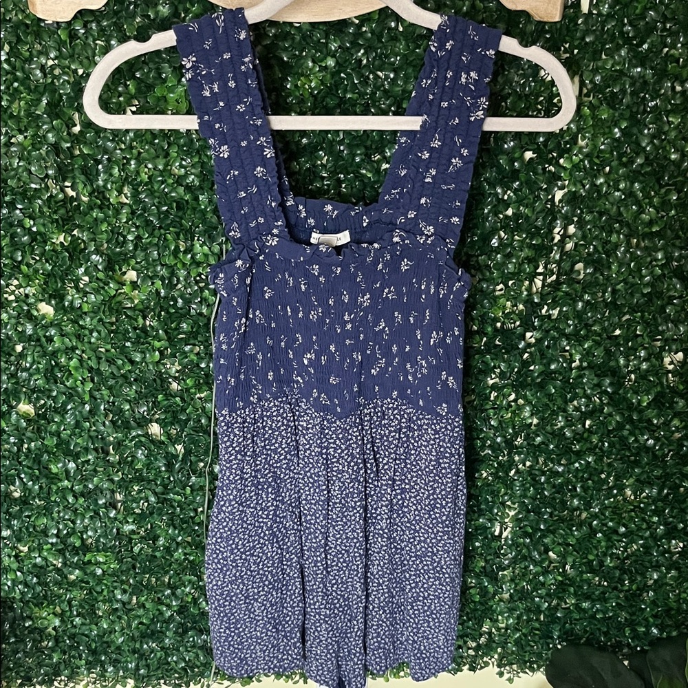 American Eagle Outfitters Navy Blue Floral Romper